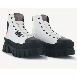 Palladium Revolt HI TX Star White Platform Boots | Size 7 | NIB